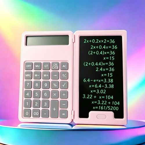 Multifunctional Rechargeable Calculator with Writing Tablet