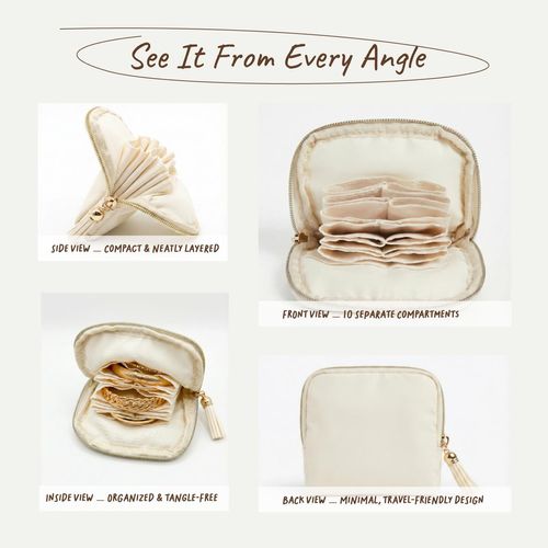 Mini Travel Jewelry Case, Small Jewelry Organizer, Jewelry Travel Case for Women, Portable Travel Jewelry Organizer Bag, Travel Jewelry Box