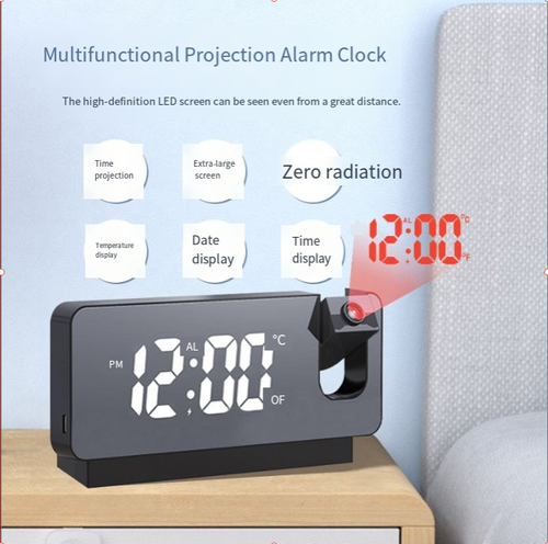 Student LED Mirror Alarm Clock English Introduction
