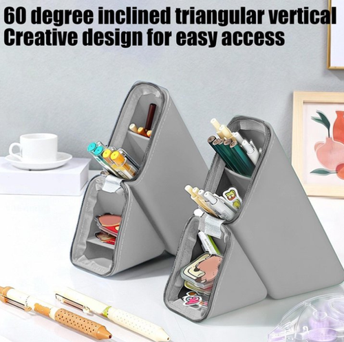 Silicone Coated Dual-Use Student Pencil Case Portable Large Capacity Stain Resistant Durable Stationery Pouch