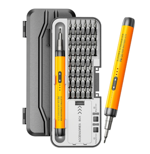 46-in-1 Precision Electric Screwdriver: Silent Operation, High Torque, Rechargeable Home Repair Tool Rechargeable Compact Electric Screwdriver Set: Silent, Long-Lasting Battery Life—A Versatile Precision Repair Essential High-Torque Mini Electric Screwdriver: 46-in-1 Kit—Specially Designed for Home Electronics Disassembly and Repair