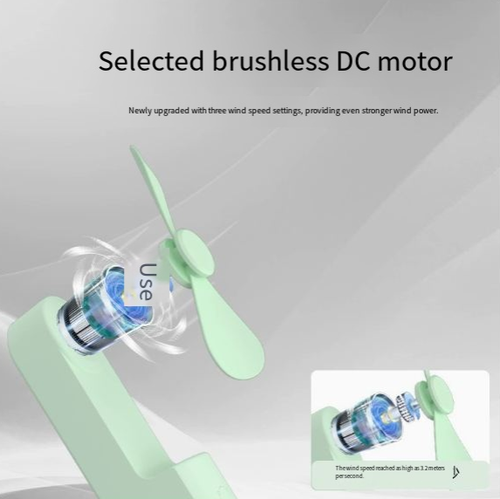 Portable Handheld USB-Rechargeable Mini Fan & Power Bank 2-in-1 Foldable Fan
