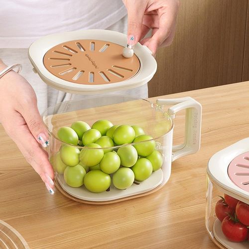 Multifunctional 2-in-1 Double-Layer Kitchen Colander with Lid – Thickened Basket for Washing and Draining Fruits & Vegetables
