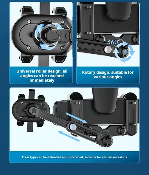 Car rearview mirror AR retractable adjustment navigation special large truck anti-shake fixed car mobile phone holder