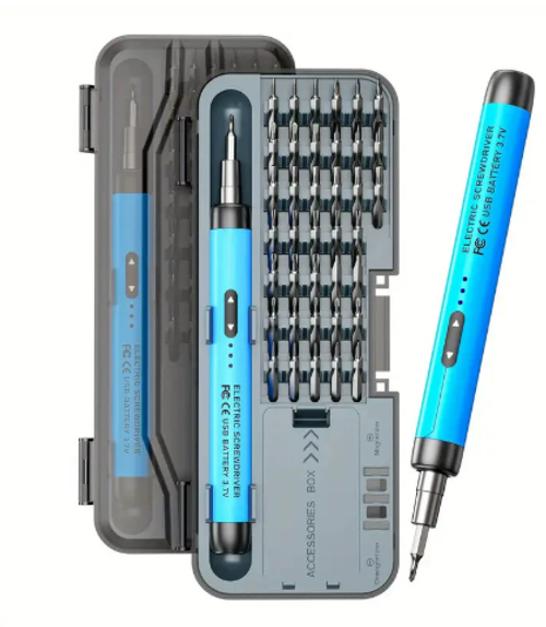 46-in-1 Precision Electric Screwdriver: Silent Operation, High Torque, Rechargeable Home Repair Tool Rechargeable Compact Electric Screwdriver Set: Silent, Long-Lasting Battery Life—A Versatile Precision Repair Essential High-Torque Mini Electric Screwdriver: 46-in-1 Kit—Specially Designed for Home Electronics Disassembly and Repair