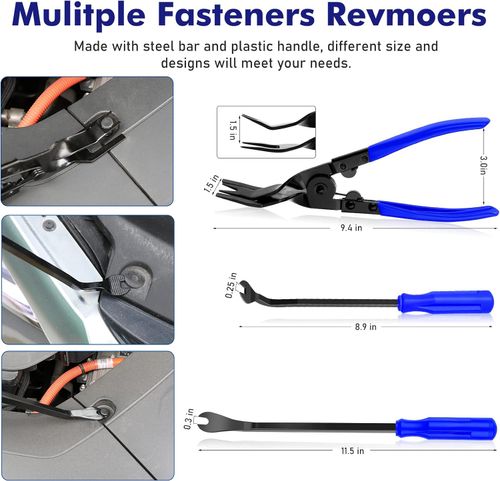 Car Retainer Body Clips Set, Blue