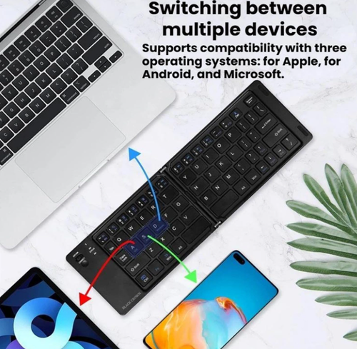 Keyboard - Wireless Bluetooth Keyboard for iOS, iPhone, iPad, Mac, Android, Smartphone & Tablet