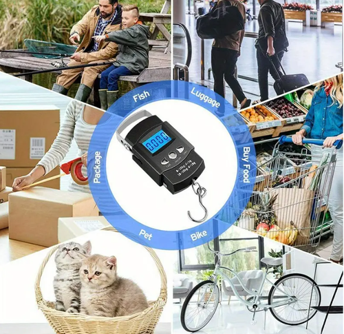 Portable Luggage Scale Electronic Weighing Digital Scale Fishing Hanging Hook Scale Tool Fishing