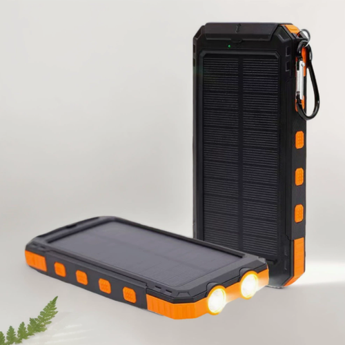 Compass Solar Power Bank, a popular 20000mAh power bank with a rugged design and flashlight function.
