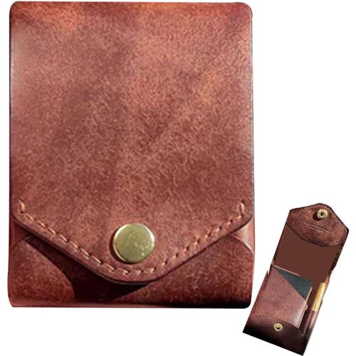 The Conan Wallet, a compact, multifunctional wallet, a slim minimalist men's wallet, a men's travel wallet with a pen holder, and a handmade leather wallet.