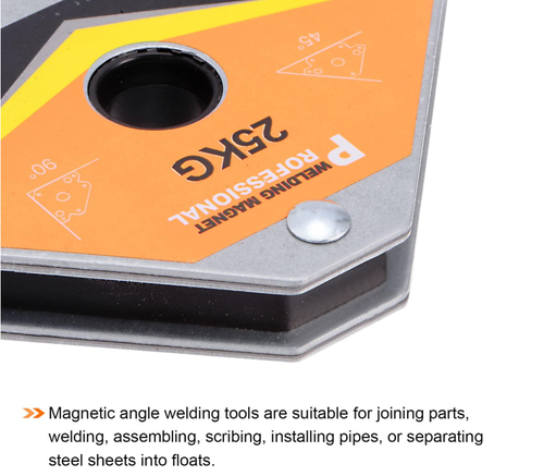 Welding Magnetic Arrow Holder, 55LBS 45 90 135 Degree Angle Holding Power Welding Magnet with Hole for Metal Soldering Welding