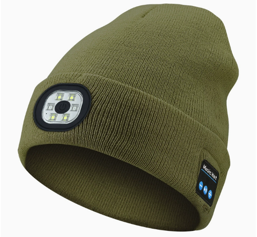 Bluetooth Music Knit Hat with LED Lighting — Luminous Christmas Cap, Outdoor LED-Lit Bluetooth Beanie, New Cross-Border Style: Outdoor Lighting and Music Knit Hat