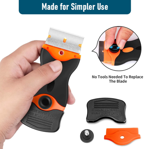 Edge Removal Tool with Razor Blade, PlasticMetal Scraper for Label, Sticker Decal Removal, Car Window Tint Vinyl