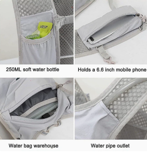 Breathable Hydration Backpack Vest for Cycling, Running, Hiking, and Trail Running
