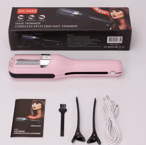 Hair Split End Trimmer, Women's Split End Trimmer, Rechargeable, for Treatment of Frizzy, Dry, Damaged, Colored, Broken, Curly
