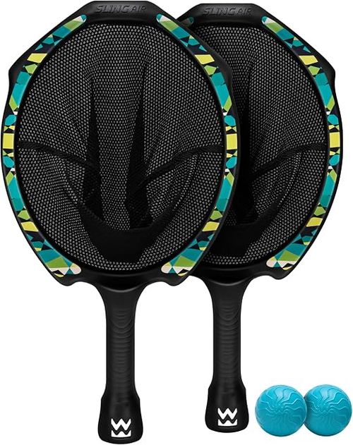 Waboba Slingair Slingair Slingshot Capture & Launch Game - One Motion Air Paddle Game with 2 Rackets and 2 Soft Balls, Indoor Outdoor Active Capture Game for Kids | One‑Motion Sling Air Paddle Capture Game for Indoor and Outdoor Kids and Families