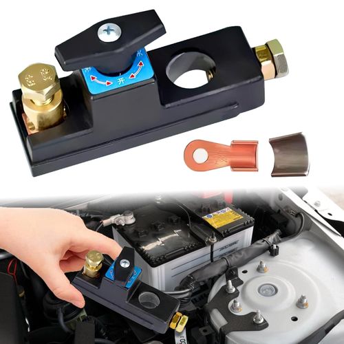 Car Battery Disconnect Switch, Smart Power Cut-Off Switch for Cars, Trucks, SUVs, Black