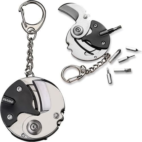 Keychain Multitool Bike Multi Tool - Bicycle Packet Tool for Men Father Husband Gift Outdoor Pocket Hanging hiking Chain