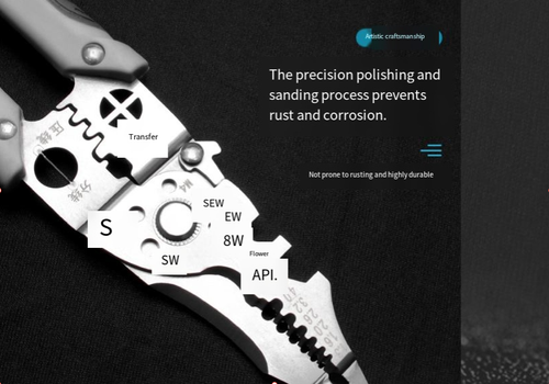 21-in-1 Multifunctional Wire Stripper, Professional Electrician Pliers for Stripping, Crimping, Cutting & Screwing, Multi-Tool for Electrical Work