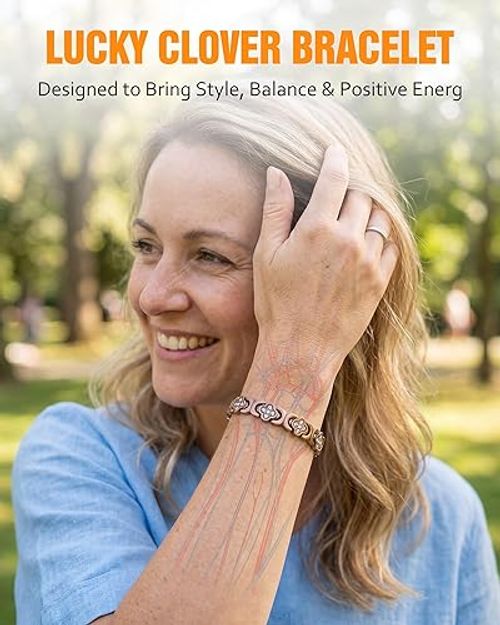 Bracelet Premium Butterfly Clasp & Adjustable Length Four-Leaf Clover Health Bracelets