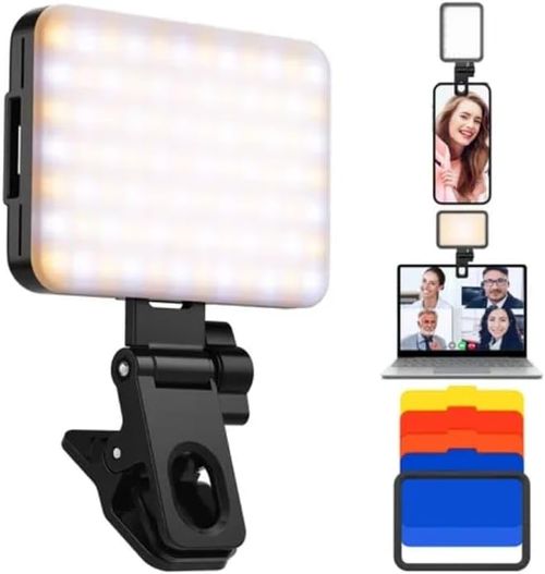 Ring Light Selfie for Mobile Phone Rechargeable LED Camera Light for Video Shooting, Laptop Lamp for Video Conferencing (White Light 3 Levels