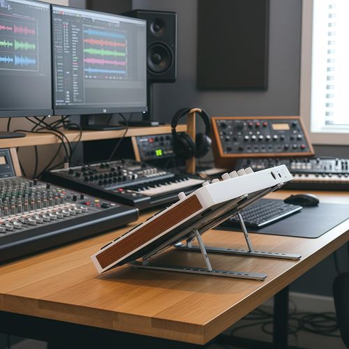 Compact QuickSwitch Stand, Portable Multi Angle Viewing Foldable Riser - Metallic Silver