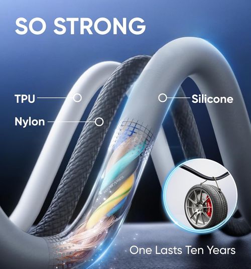 MAGIC JOHN USB C Cable, 4 in 1, 4.9 ft (1.2 m), Silicone, PD3.1 Fast Charging, 240 W, Data Transfer Rate, 480 Mbps, Compatible with iPhone 16, iPhone 15, iPhone 13 Series, Tablets, Laptops, Type-C (Black)