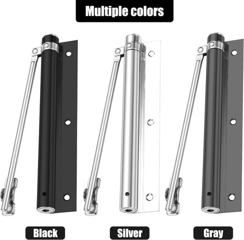 Automatic Door Closer, Safety Spring Door Closer, 304 Stainless Steel Noise Reduction Large Door Closers for Residential and Commercial, Easy to Install