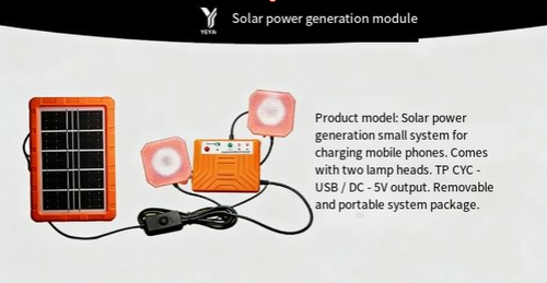 Small Home Solar Power Lighting Kit (3 Lights) – Mini Solar Energy Storage System for Camping and Household Use
