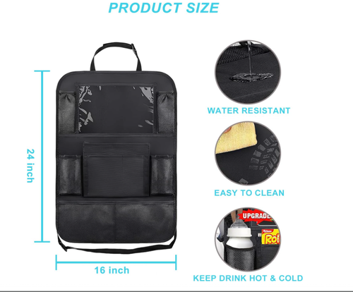 Backseat Car Organizer with 9 Storage Pockets