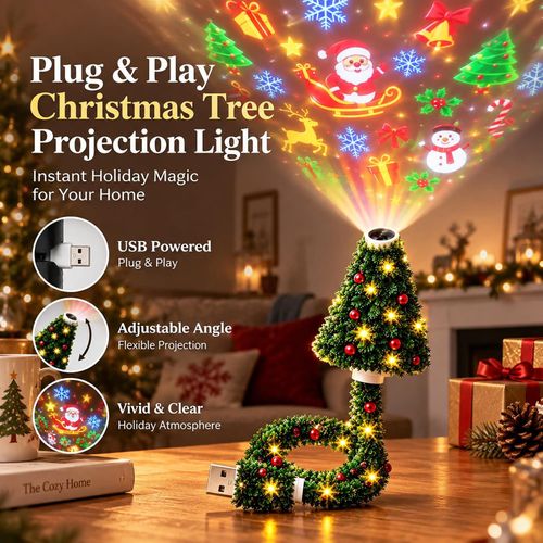 Christmas Tree Ceiling Projector USB Christmas Projector Lamp