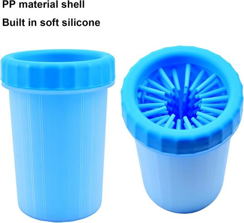 Dog Foot Washer Cup, Large Dog Paw Cleaner, Paw Cleaner for Medium Large Breed Dogs Cats, Blue, Quick and Easy Paw Cleaning