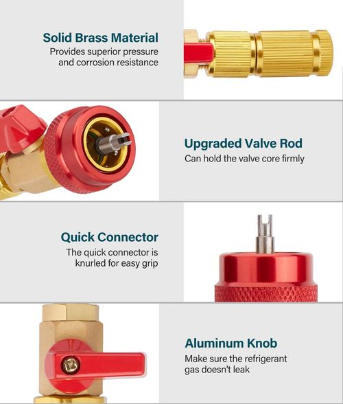 R134A Valve Core Quick Remover Installer, High Low Pressure Valve Core Remover Tool with Strong Sunction Valve Rod for R134A Refrigerant Air Conditioner System