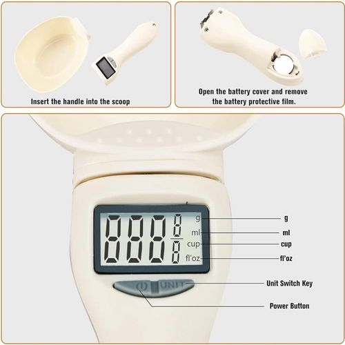 Food Measuring Scoop Scale, Digital Measuring Spoon, Weighing Spoon Scale 800g,0.1g High Precision with LCD Screen, Display Electronic Measuring Spoon for Kitchen Gadgets and Daily Meals (1pc)
