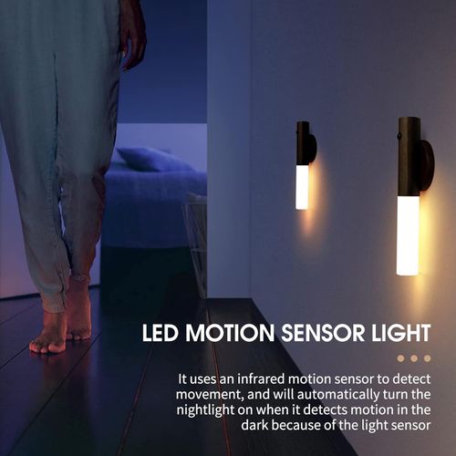 Night Light Motion Sensor, for Kids Toddler Baby Nursery, Magnetic Rechargeable LED Wall Lamp, Portable Wooden Wall Sconce, Battery USB Touch, for Bedrooms Corridors Stairs Bathroom