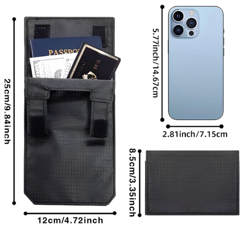 3-In-1 Pocket Travel Wallet, Foldable Under-Clothing Money Holder Wallet