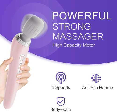 Vibration Wand Massager Handheld 5 Speeds Personal Massager,Lightweight Ergonomic Portable Travel Massaging Tool full body muscle massage Full Body Pain Relief Muscle Massage Machine for Men & Women
