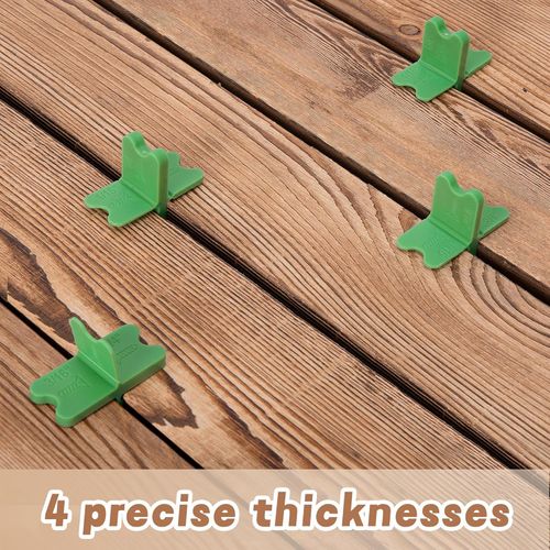 8 Pcs ABS Deck Spacer Tool, 4 Thicknesses Deck Board Spacers for Pressure Treated Lumber, Composite Decking, PVC & Hardwood Boards