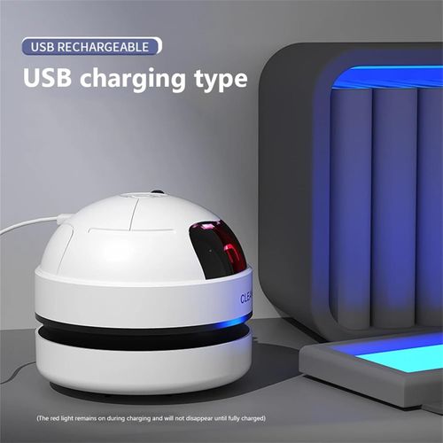 Mini Desk Vacuum Cleaner, Portable USB Table Dusts & Keyboard Vacuum With Removable Nozzle, Table Dust Tool For Cleaning Tiny Items, Dust & Keyboard Debris