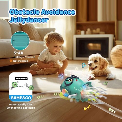 Dancing Jellydancer Baby Toy, Crawling Infant Tummy Time Toy, Magic Dancing Music Crawling Toys for 3 4 5 6 7 8 Year Old Kids Boy Girl Birthday Gifts, Interactive Relax Fidget Easter Gifts