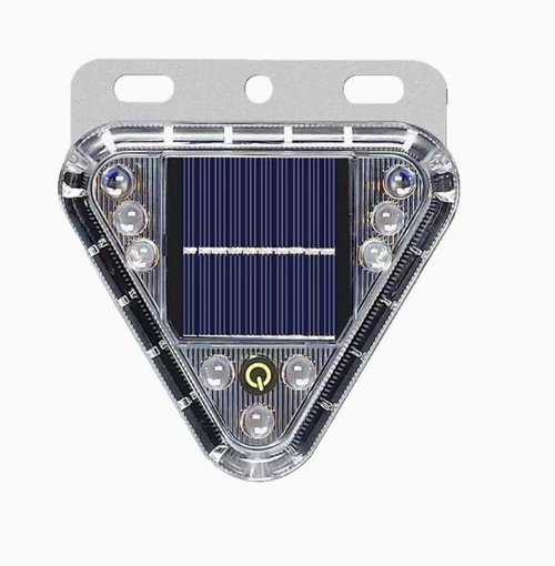 Solar-powered warning flashing light, anti-rear-end collision flashing light, high-intensity light for trucks, nighttime parking light, strong magnet (two lights per box)