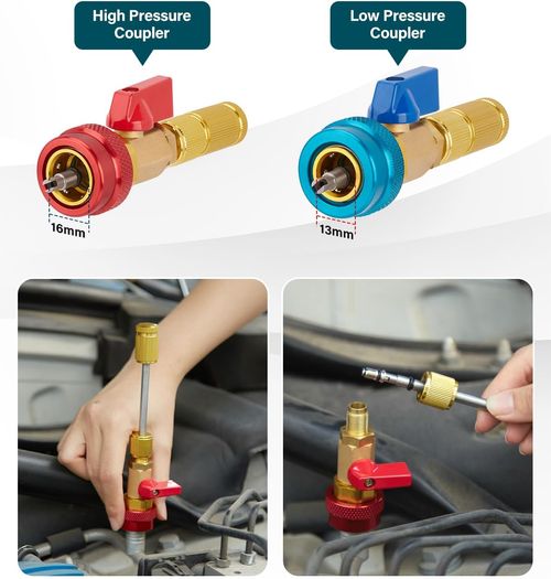 R134A Valve Core Quick Remover Installer, High Low Pressure Valve Core Remover Tool with Strong Sunction Valve Rod for R134A Refrigerant Air Conditioner System