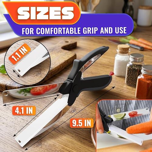 Clever Cutter 2-in-1 Knife & Cutting Board- The Original Quickly Chops Your Favorite Fruits, Vegetables, Meats, Cheeses & More in Second, Replace your Kitchen Knives and Cutting Boards