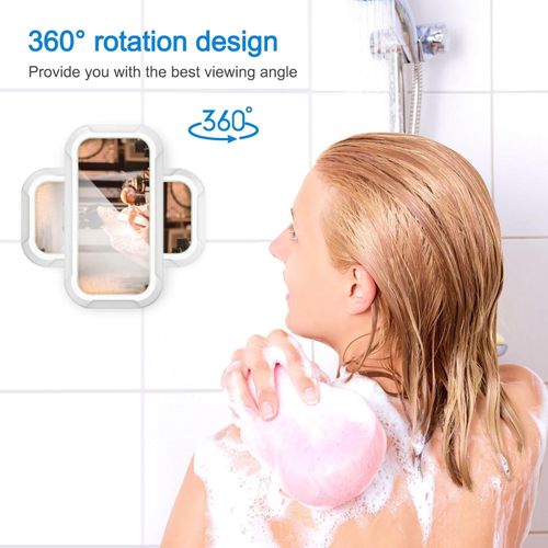 Shower Phone Holder Waterproof Case with 360° Rotation,Angle Adjustable Punch-Free High-Sensitivity Touch Screen for Shower Wall Mirror Kitchen for 4''-7'' Universal Smartphone