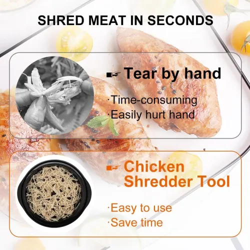Ukeetap 10 Pro Large Meat Shredder Tool Twist for Seafood, Chicken, Beef, Black