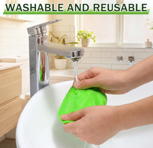 6 Pcs Car Windshield Cleaner Tool with Extendable Handle, Green
