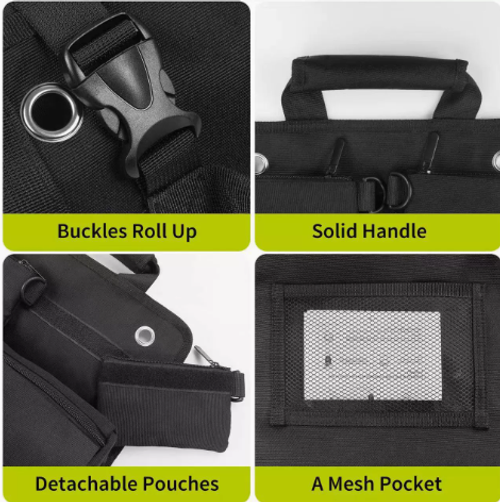 Portable Roll-Up Tool Organizer for Car, Electrician, and Carpentry Use
