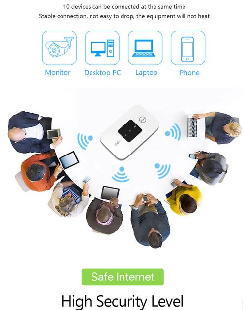 4G LTE Portable Mobile WiFi Hotspot - 150Mbps High SpeedPocket 4G WiFi Router - Stay Connected Anywhere, Anytime