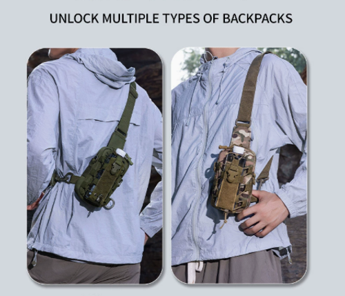 Tactical Sling Bag, Waterproof Chest Pack Adjustable Crossbody Backpack for Men Women Outdoor Sports Climbing Camping
