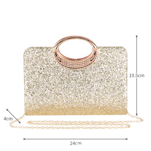 Women's Sequins Glitter Clutch Purse Shoulder Bag for Evening Wedding, Prom Party Crossbody with Chain
